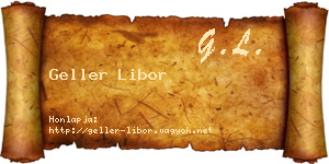 Geller Libor névjegykártya